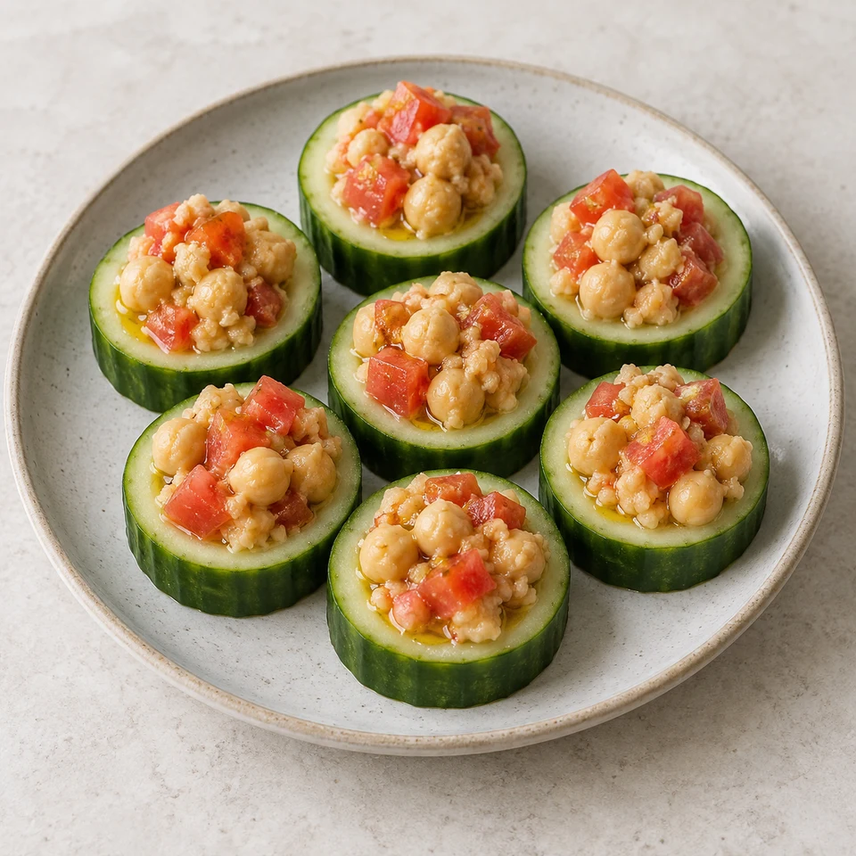 Cucumber Chickpea Cups